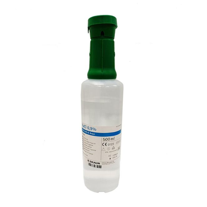 Hovedbilde Øyeskyll 500ml NaCl 0,9% B-Braun med veggfeste