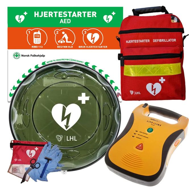 Hovedbilde Lifeline AED hjertestarter 5år komplettpakke ...